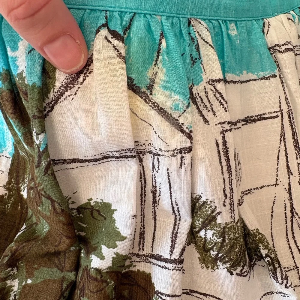 Anthropologie We Love Vera Boat Print Skirt 2 - Picture 5 of 9